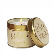 Lily-Flame White Suede Tin Candle