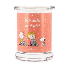 Peanuts &quot;Best Sister On Earth&quot; Fresh Cotton Medium Jar Candle