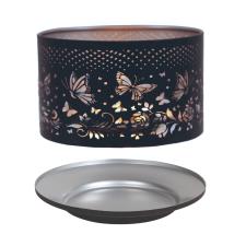 Aroma Silhouette Black & Silver Butterfly Shade & Tray