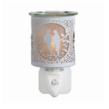 Aroma White &amp; Gold Doves Plug In Wax Melt Warmer