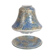 Aroma Blue &amp; Gold Crackle Shade &amp; Tray