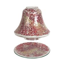 Aroma Red &amp; Gold Crackle Shade &amp; Tray