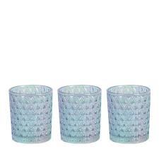 Aroma Blue Lustre 3 Tealight & Votive Holder Set