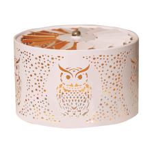 Aroma Silhouette White & Gold Carousel Owl Shade