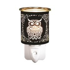 Aroma Black & Gold Owl Plug In Wax Melt Warmer