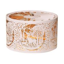 Aroma Silhouette White & Gold Carousel Deer Family Shade