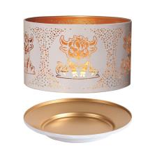 Aroma Silhouette White & Gold Highland Cow Shade & Tray