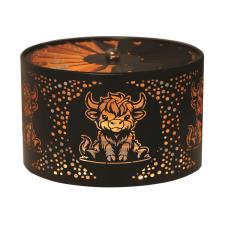 Aroma Silhouette Black & Gold Carousel Highland Cow Shade