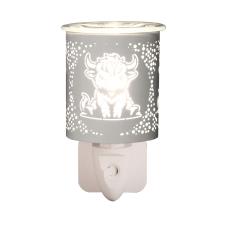 Aroma White & Gold Highland Cow Plug In Wax Melt Warmer