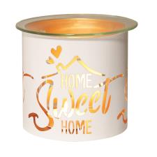 Aroma White & Gold Home Sweet Home Jar Sleeve & Wax Melt Warmer