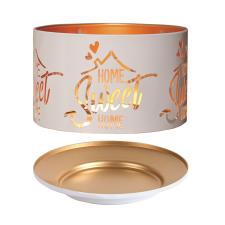 Aroma Silhouette White & Gold Home Sweet Home Shade & Tray