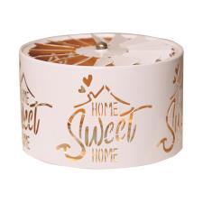 Aroma Silhouette White &amp; Gold Carousel Home Sweet Home Shade