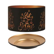 Aroma Silhouette Black & Gold Let It Snow Shade & Tray