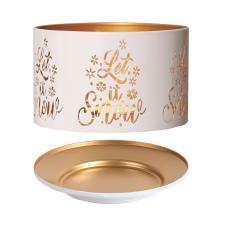 Aroma Silhouette White & Gold Let It Snow Shade & Tray