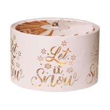 Aroma Silhouette White & Gold Carousel Let It Snow Shade