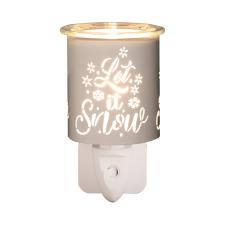 Aroma White & Gold Let It Snow Plug In Wax Melt Warmer