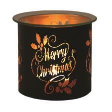 Aroma Black & Gold Merry Christmas Jar Sleeve & Wax Melt Warmer