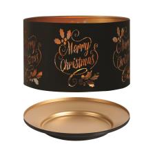 Aroma Silhouette Black & Gold Merry Christmas Shade & Tray