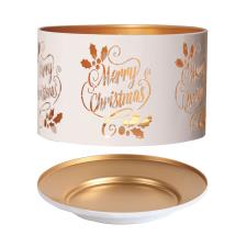 Aroma Silhouette White & Gold Merry Christmas Shade & Tray