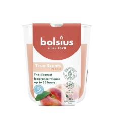 Bolsius Peach True Scents Anti Tobacco Small Glass Jar Candle