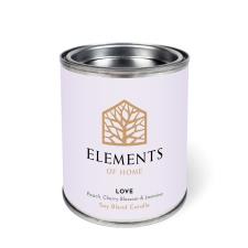 Elements of Home Love Tin Candle