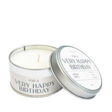 Pintail Candles Very Happy Birthday Tin Candle