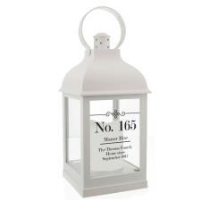 Personalised Elegant Diamond White Lantern