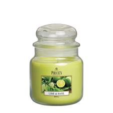 Price's Lime & Basil Medium Jar Candle