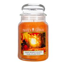 Price&#39;s Gold Maple Leaves Large Jar Candle