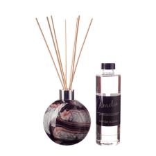 Amelia Art Glass Midnight Storm Reed Diffuser Gift Set 