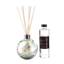 Amelia Art Glass Purple Teal & Lime Reed Diffuser Gift Set 