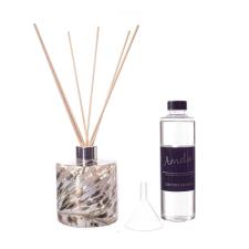 Amelia Art Glass Grey Cylinder Reed Diffuser Gift Set 