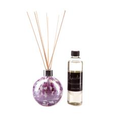 Amelia Art Glass Violet & White Reed Diffuser Gift Set 