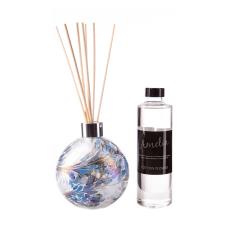 Amelia Art Glass White Blue & Green Reed Diffuser Gift Set 