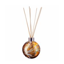 Amelia Art Glass Gold Brown & White Iris Sphere Reed Diffuser