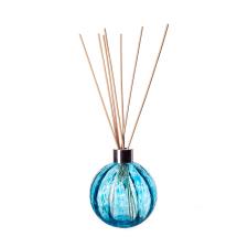 Amelia Art Glass Turquoise Iris Sphere Optic Reed Diffuser (Natural)