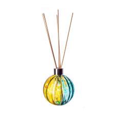 Amelia Art Glass Turquoise, Yellow & Orange Sphere Optic Reed Diffuser