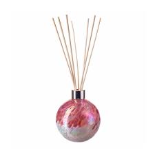 Amelia Art Glass Two Tone Pink & White Sphere Reed Diffuser (Natural)