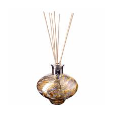 Amelia Art Glass Gold, Black & White Oval Reed Diffuser (Natural)