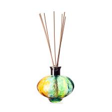 Amelia Art Glass Optic Turquoise, Yellow &amp; Orange Oval Reed Diffuser