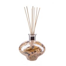 Amelia Art Glass White, Nude & Gold Oval Reed Diffuser