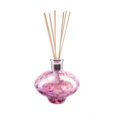 Amelia Art Glass White, Pink & Violet Oval Reed Diffuser