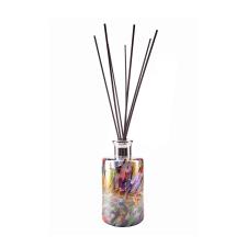 Amelia Art Glass Multi-Coloured Tall Cylinder Reed Diffuser (Black)