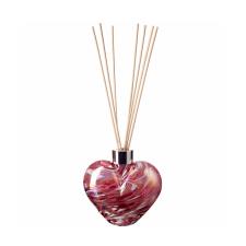 Amelia Art Glass Pink & White Heart Reed Diffuser (Natural)