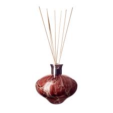 Amelia Art Glass Plum Marble Oval Reed Diffuser (Natural)