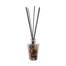 Amelia Art Glass Grey Inferno Medium Conical Reed Diffuser (Black)