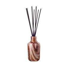 Amelia Art Glass Rustic Swirl Apothecary Reed Diffuser (Black)