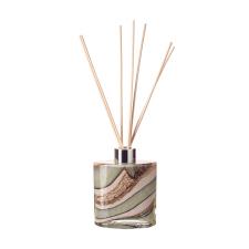 Amelia Art Glass Smoked Meadows Small Ellipse Reed Diffuser (Natural)