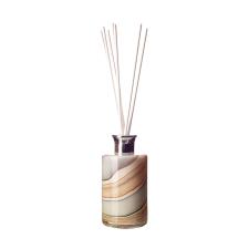 Amelia Art Glass Smoked Meadows Medium Tall Cylinder Reed Diffuser