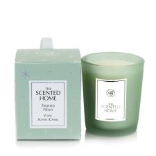 Ashleigh & Burwood Frosted Holly Filled Votive Candle